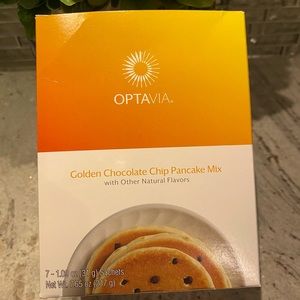 Optavia - New Box of 7 Golden Chocolate Chip Pancake Mix. Best By 02/23/2023